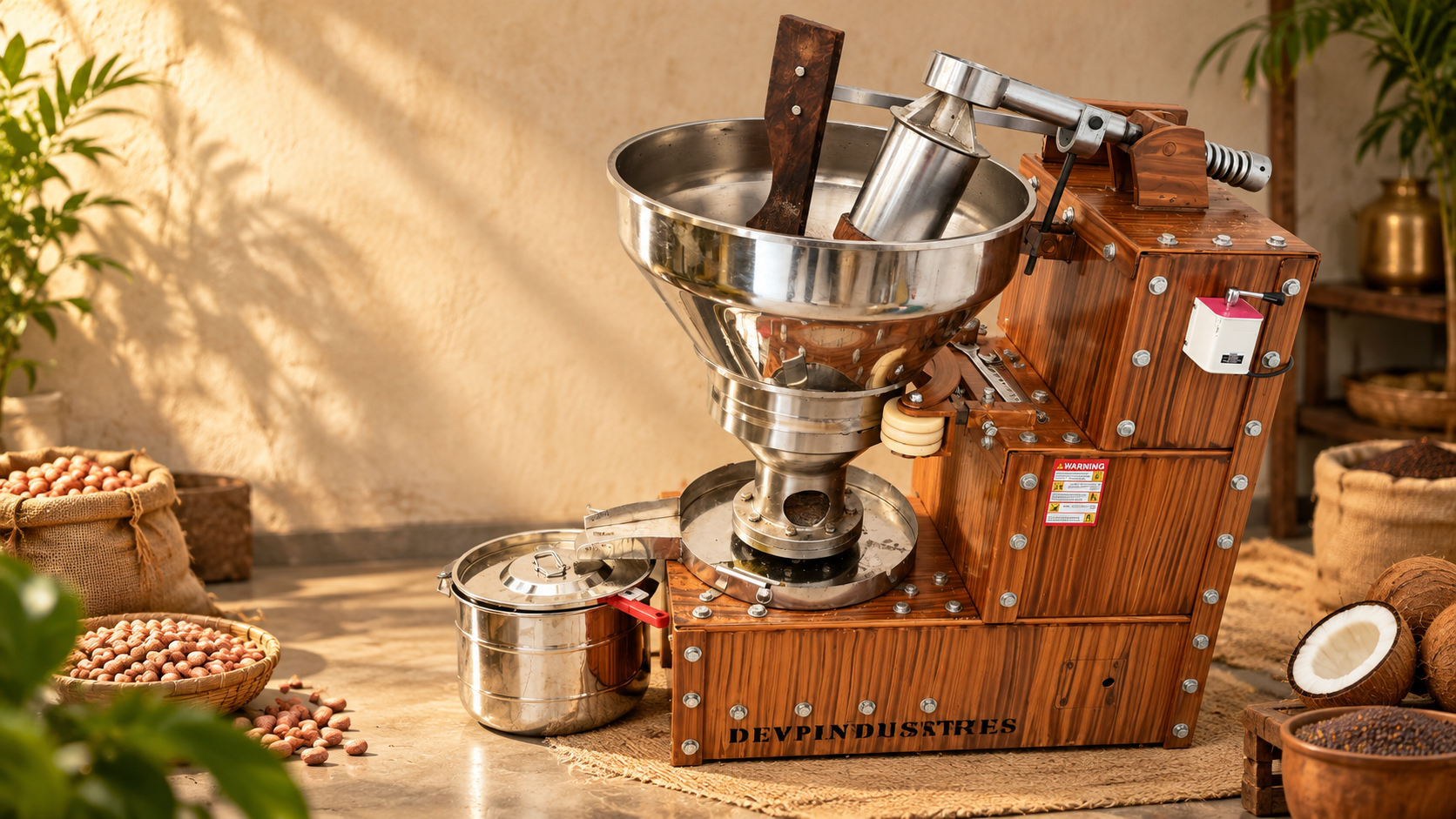 Devpure wooden ghani oil press
